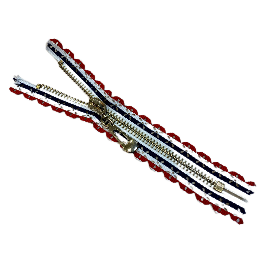 Застежка-молния декоративная металл №5 16см