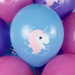 Шар (12''/30 см) Нежный единорог, Ассорти, пастель, 1 ст, 25 шт.