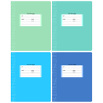 Тетрадь школьная А5 12л косая линия "Школьная" (BG) микс цветов (комплект 5 шт)