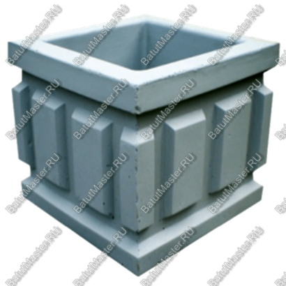 УРНА ЧЕТЫРЕХГРАННАЯ С РЕЛЬЕФОМ, ОКРАШЕННАЯ