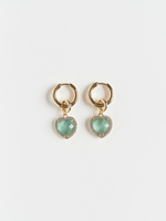Серьги "Whale Royal Love" gold с авантюрином