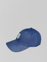 Кепка Burberry синяя с логотипом спереди