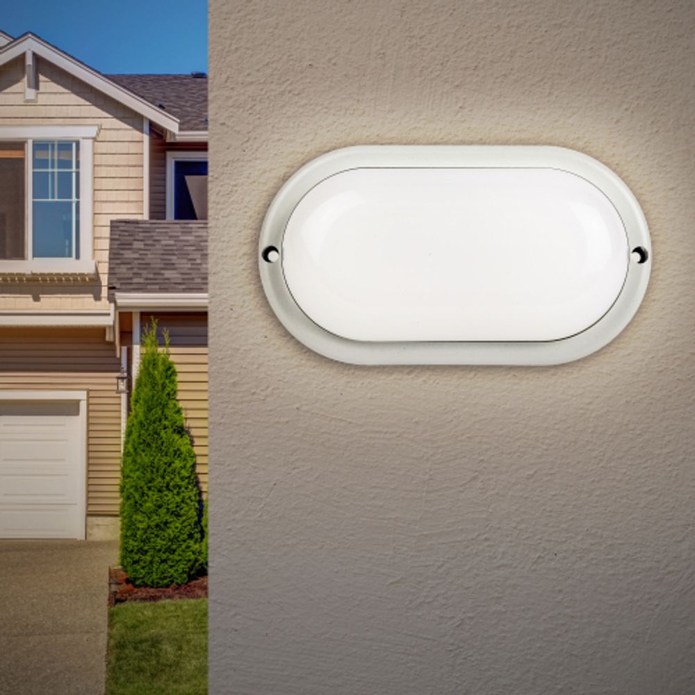 Светильник ЖКХ светодиодный ЭРА SPB-202-0-40K-008 IP65 8Вт 760Лм 4000К 160x90 ОВАЛ | Без бренда