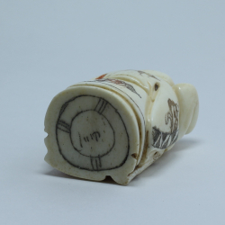 Нэцкэ Дзюродзин с чудо посохом и иероглифом счастье