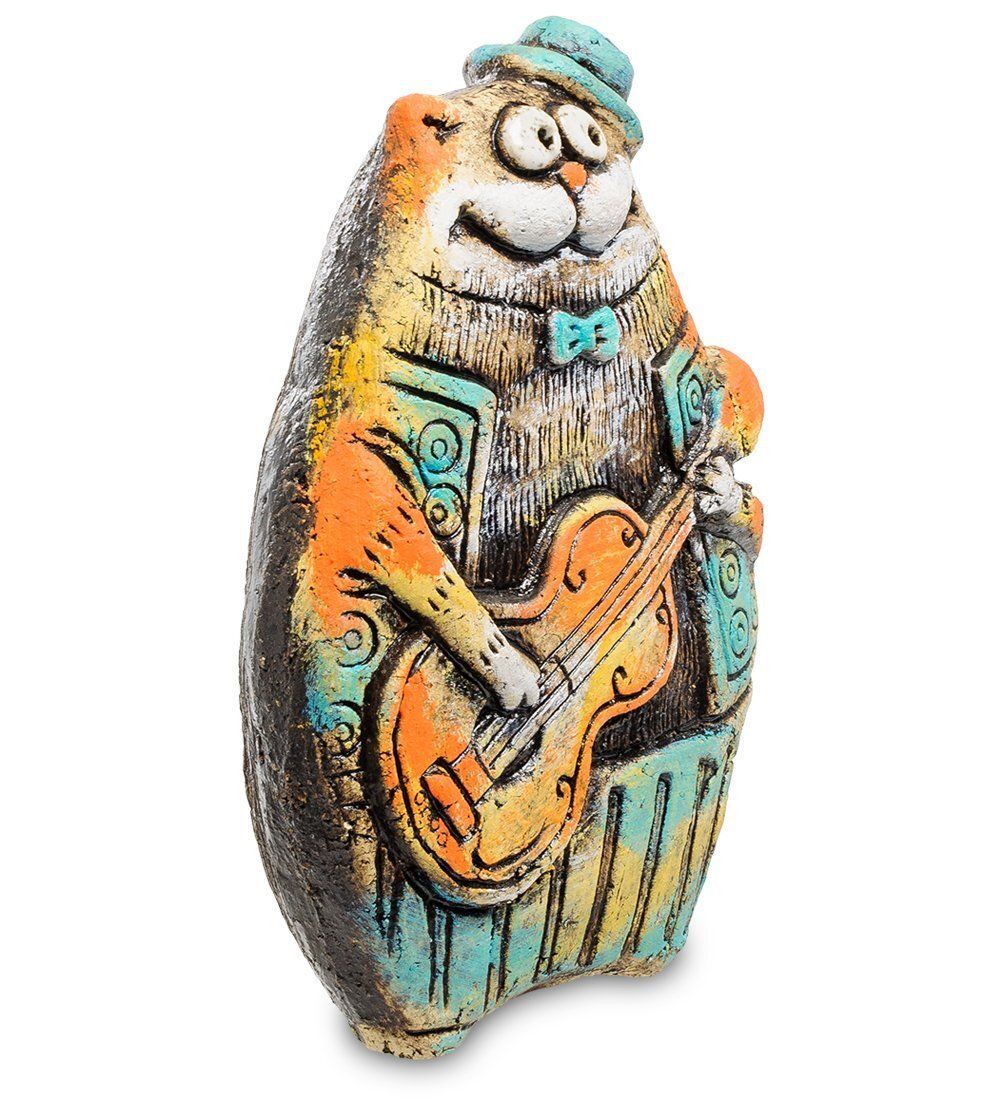 KK- 79 Фигурка «Кот Гитара» шамот
