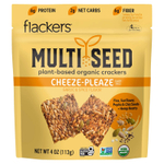 Flackers, Multi Seed, органические крекеры на растительной основе, Cheeze-Pleaze, чеснок и специи, 113 г (4 унции)