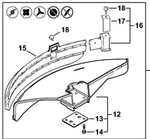 Комплект - Защитное приспособление для мотокосы FS 120, FS 250, Farmertec PJ12045 (STIHL 4119 007 1027)