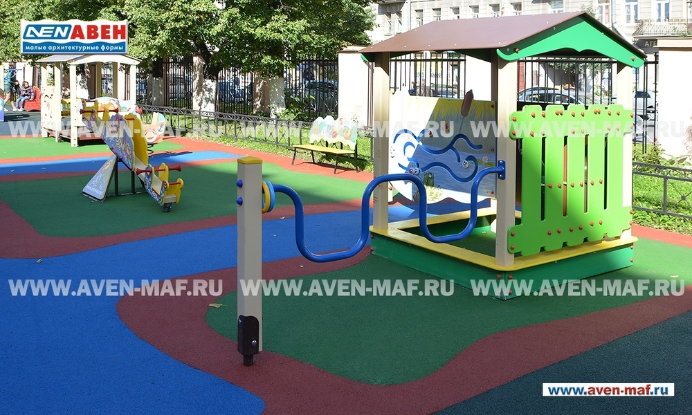 Экопесочница с сиденьями