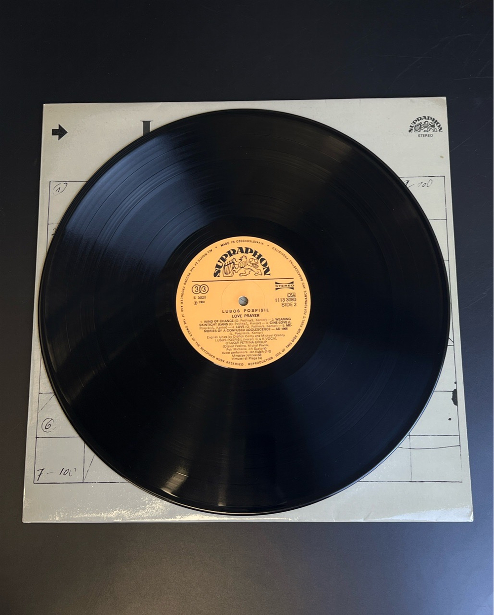 LP Lubos Pospisil - Love Prayer. Виниловая пластинка 12 дюймов. Supraphon Чехословакия 1982 год.