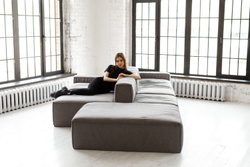 Диван Рислинг 5 модулей (Графит, Велюр)