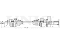 Привод в сборе передний правый UNIO CVJ-10082