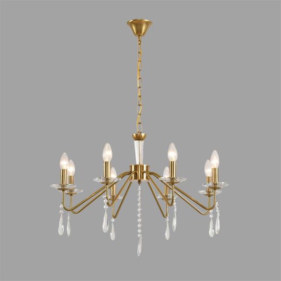 8319/8 CLASSI шампань/прозрачный, металл/хрусталь Люстра E14 8*40W 220V SEVERINA