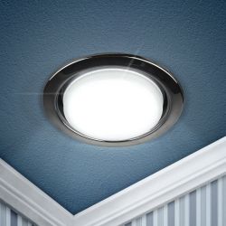 KL35 BK /1 (к) Светильник ЭРА под лампу Gx53,220V, 13W, черный металл | Встраиваемые светильники Для ламп GX53