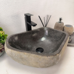 Раковина из речного камня RS-63428 (47*37*15) 0123