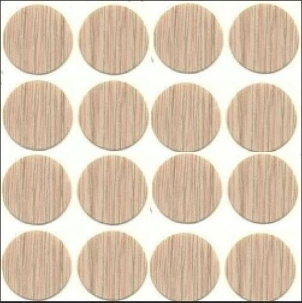 Заглушка самоклеящаяся клен джерсей WG d=14 мм (108 шт.)