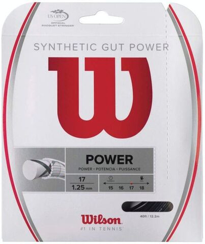 Струны теннисные Wilson Synthetic Gut Power (12,2 m) - black
