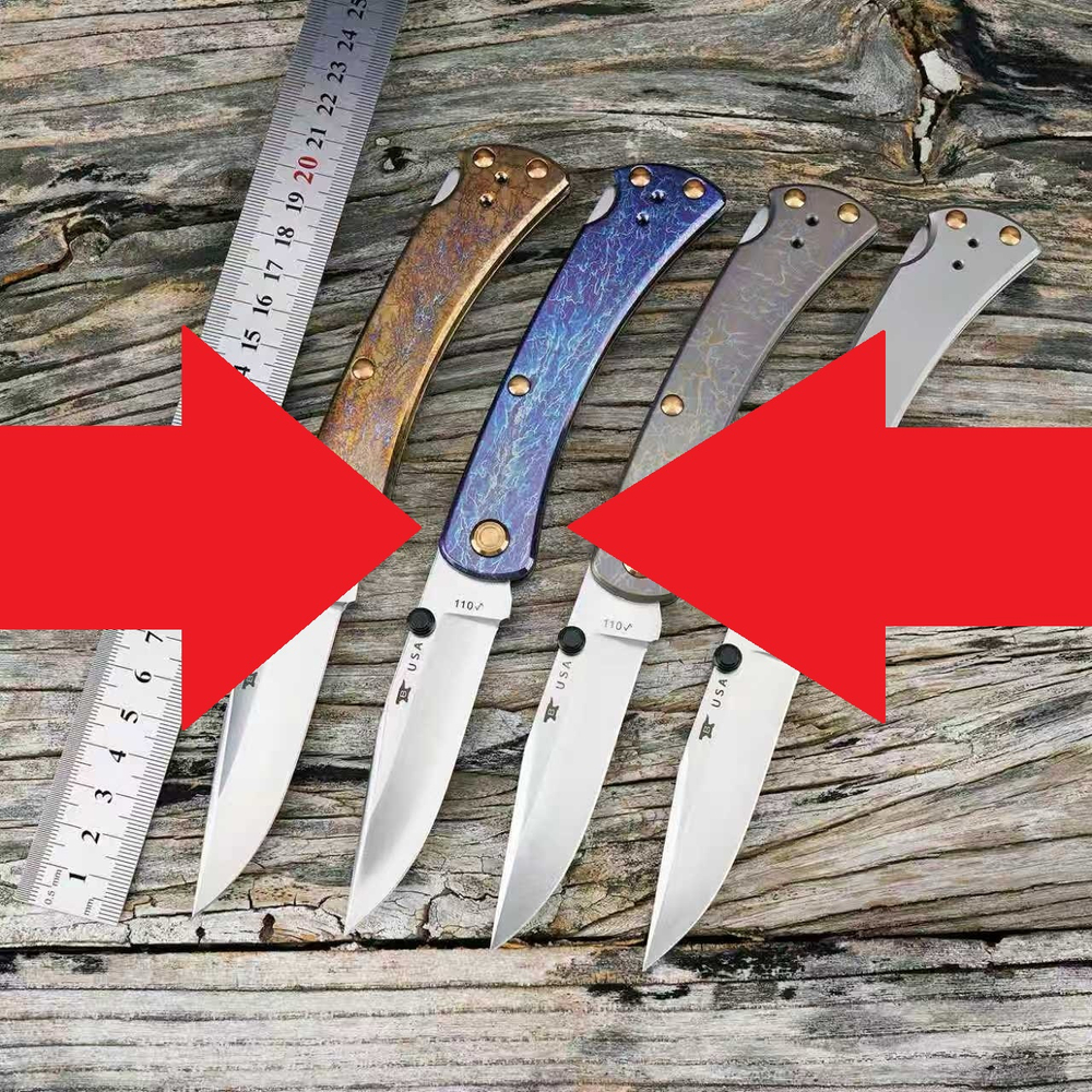 ПРЕДЗАКАЗ Buck 110 Slim Pro TRX Titanium 0110GYSLE3-B (Legacy Collection 2023) - рукоять синий, огненный титан