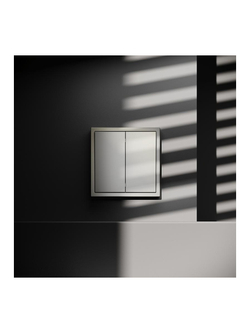 Переключатель проходной 2-кл. СП S70 10А механизм шелк Voltum VLS020304