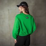 Свитшот укороченный "Bb team green" женский