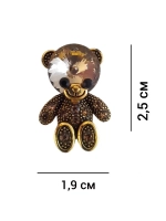 Брошь мишка античное золото