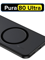 Чехол с Magsafe для Huawei Pura 80 Ultra черный матовый с черным бортом WLONS