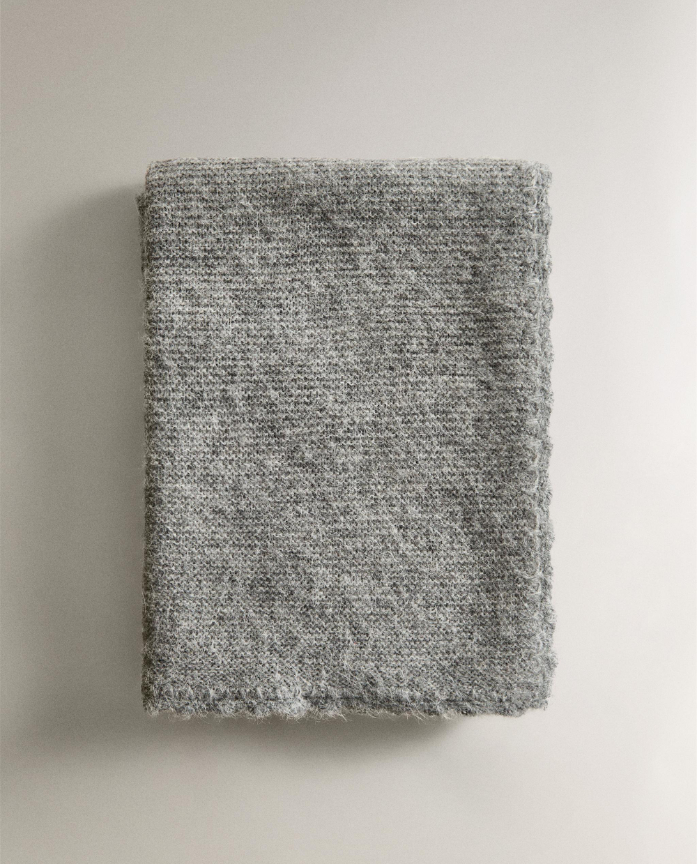 Zara Home плед детский из полиамида, серый, 70x100 см