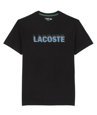 Мужская теннисная футболка Lacoste Ultra Graphic Print Sport - black/light blue
