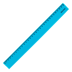 Линейка пластиковая 30 см BRAUBERG "NEON", непрозрачная, ассорти, 210751