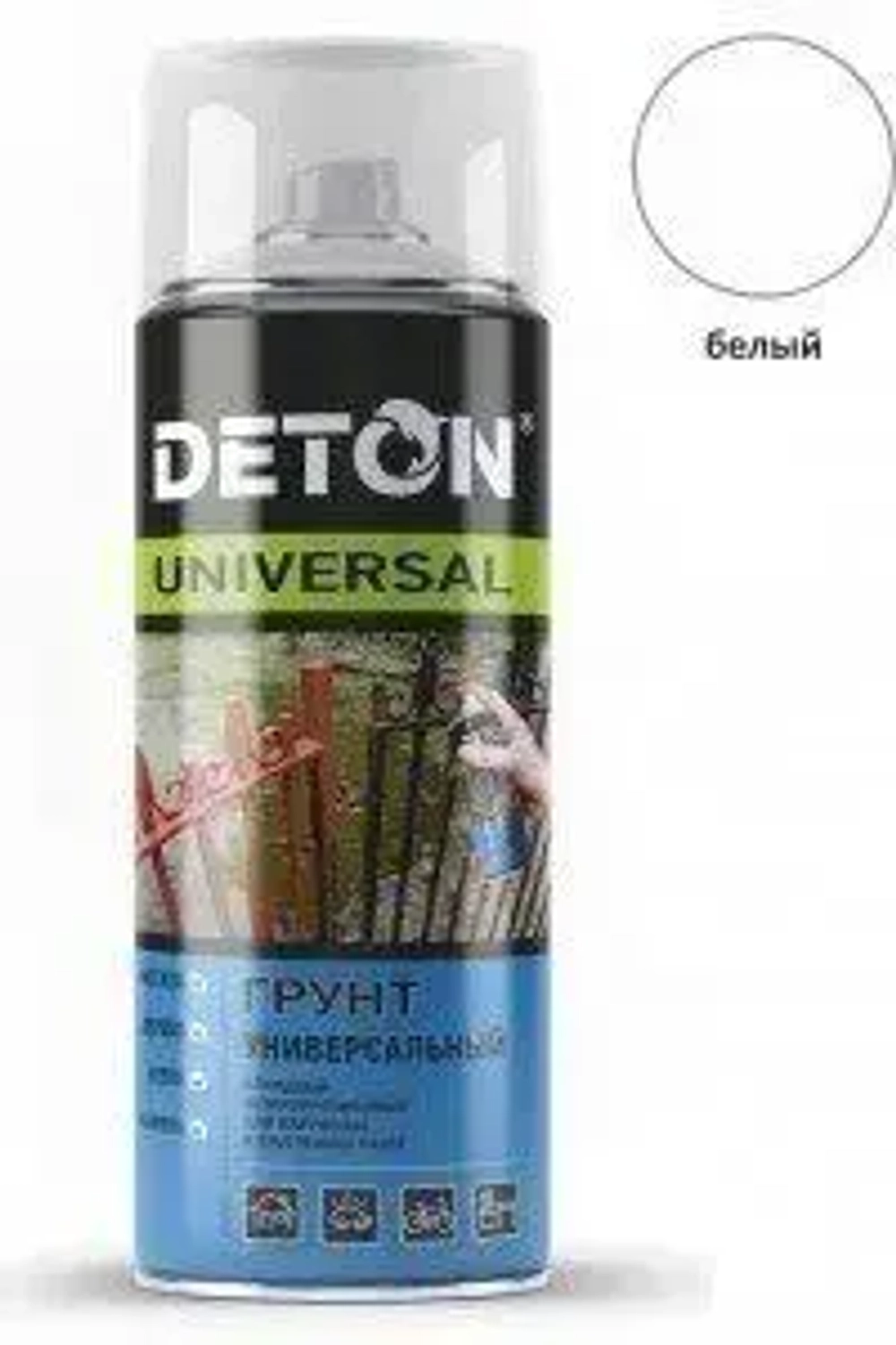 DETON UNIVERSAL  Аэрозольная грунтовка алкидная атмосферастойкая Белая 520мл