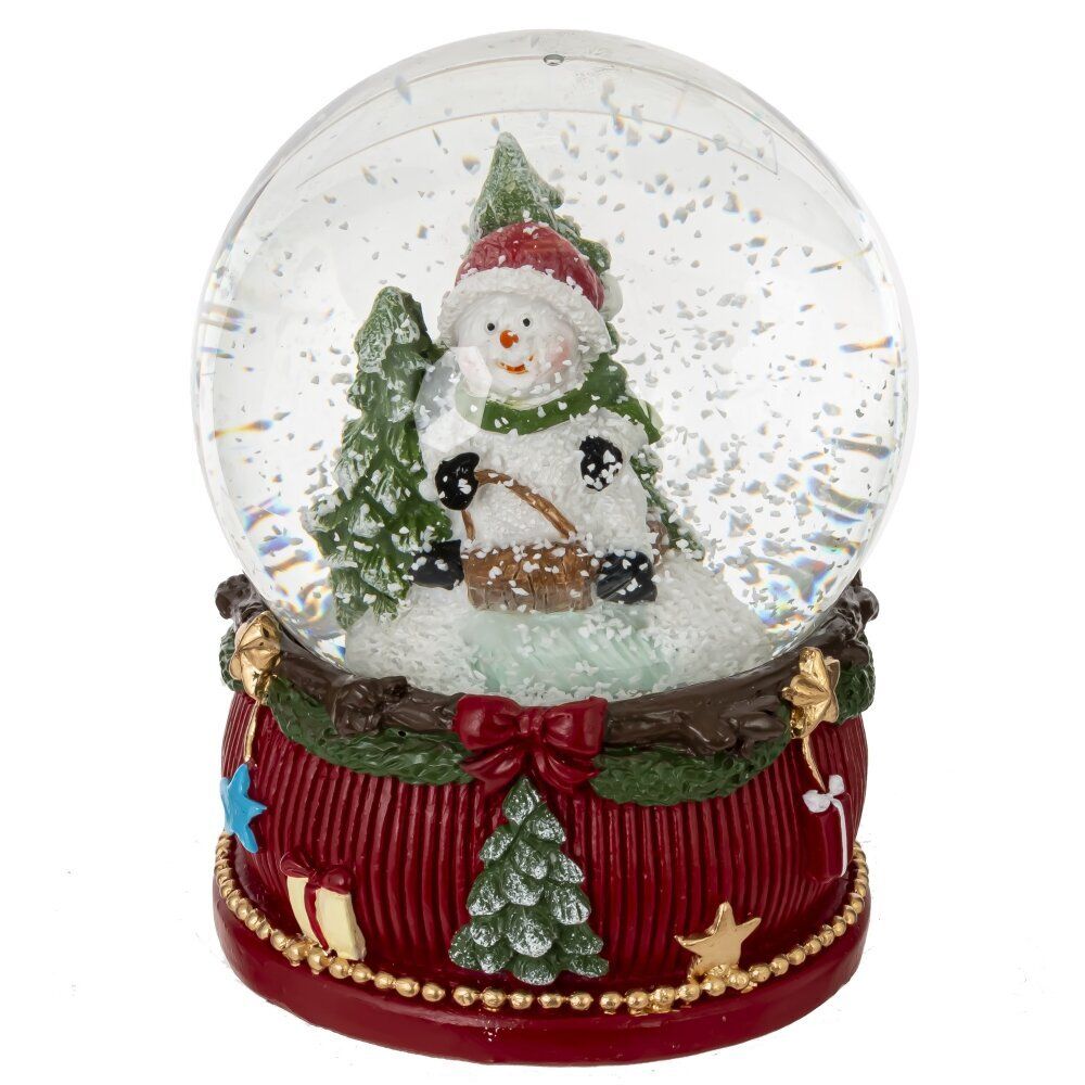 GAEM Фигурка декоративная "Дед Мороз/Снеговик" в стекл шаре, L6 W6 H8,5 см, 2в.