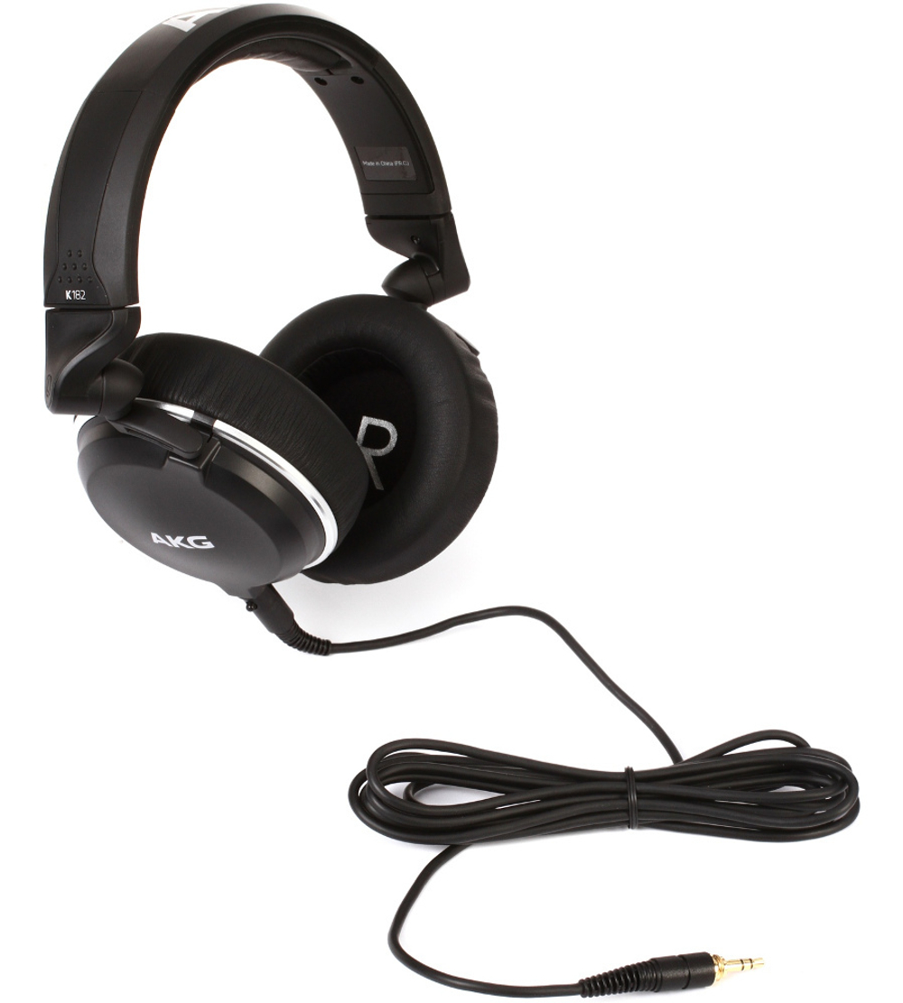 AKG K182 профессиональные закрытые мониторные наушники, 10 Hz - 28 kHz, отсоединяемый кабель