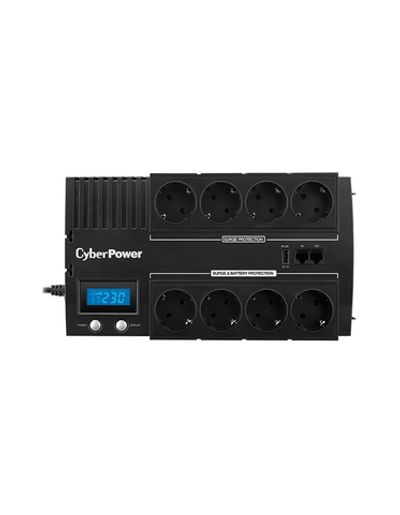 Источник бесперебойного питания Cyberpower BR1000ELCD Line-Interactive 1000VA/600W USB/RJ11/45 (4+4 EURO)