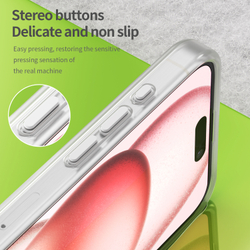 Чехол с вставками белого цвета и поддержкой MagSafe для смартфона iPhone 15 Pro, серия Frosted Magnetic