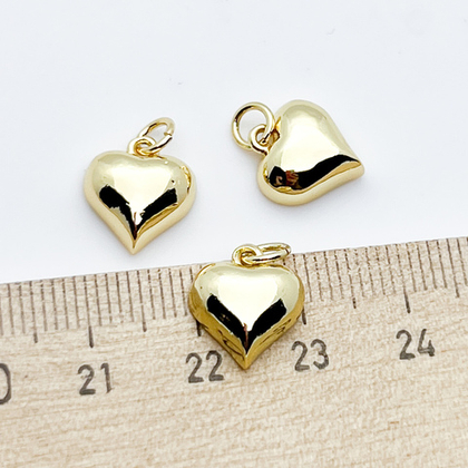 Подвеска Сердце, позолота, размер 12*11 мм, цена за 1 шт