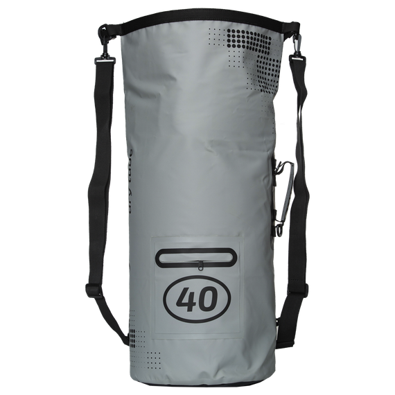Гермомешок 40 литров серый с лямкой и карманом Marlin Dry Tube 40 L