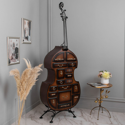 Подставка Контрабас-Комод Орех Шоколад Антик Найт