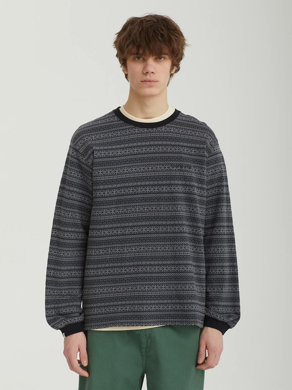 Мужской Лонгслив Fair Isle Striped