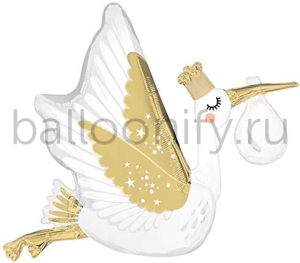 Шар (34''/86 см) Фигура, Аист, 1 шт.