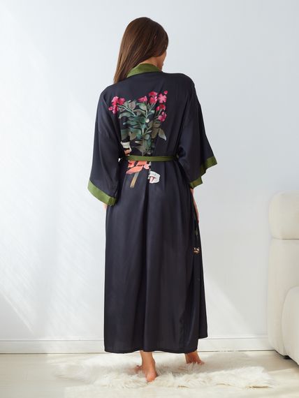 Халат женский шелковый AMELIA