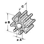 Suzuki 17461-90J01-0000 Крыльчатка водяной помпы OEM DF90/ 100/ 115/ 140/ 150/ 175/ 200 Не Оригинал