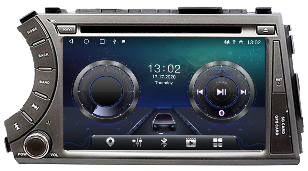 Магнитола для SsangYong Actyon 2005-2010, Kyron, Actyon Sports 2006-2016 - Carmedia MKD-7061-S10 Android 12, ТОП процессор, 4Гб+64Гб, CarPlay, SIM-слот