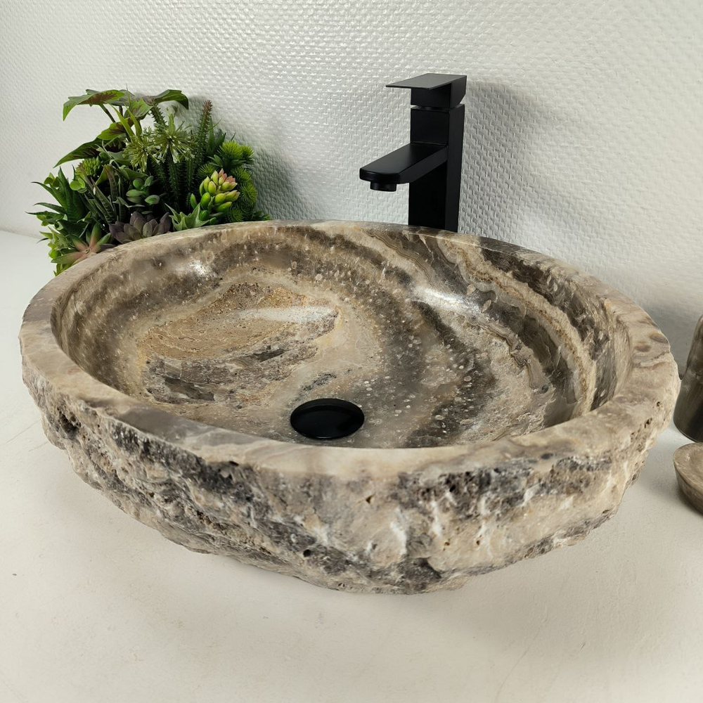 Раковина из оникса Erozy Grey EO-64552 53*42*16 0156