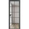 Алюминиевая дверь 4AG серая ночь остеклённая