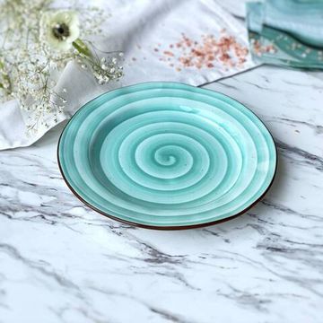 Тарелка Aqua 22,5 см, ручная работа, фарфор