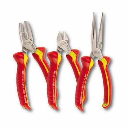 085 EX/SE3 Пассатижи, кусачки и плоскогубцы изолированные 1000 В, набор из 3 шт., USAG (Италия)