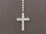 Колье-галстук Крест со стразами 3мм