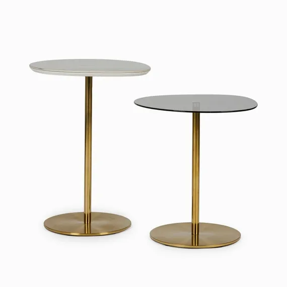 Сет из 2 кофейных столов Ostkant высота 54/44, стекло, металл