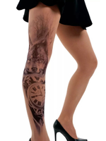 Колготки с принтом в виде волка (Размер: S-M-L) (Цвет: бежевый)