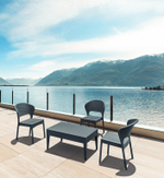 Стул пластиковый плетеный Siesta Contract Daytona, антрацит