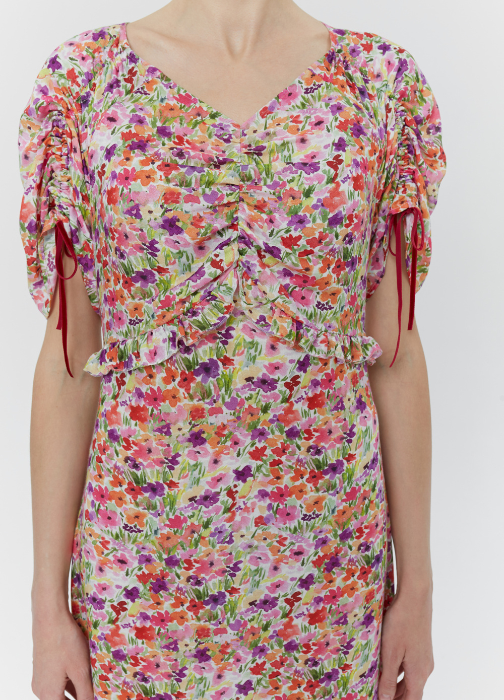 Платье «Цветник», разноцветный